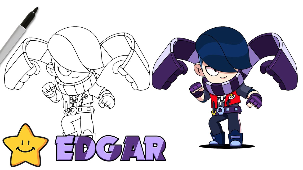 Coloriage Brawl Stars Edgar : Amusez-vous à colorier votre personnage préféré 1 coloriage brawl stars edgar